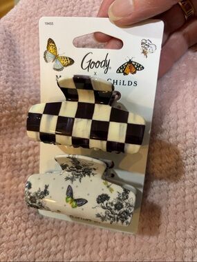 Mackenzie Childs and Goody Butterfly Hair Claw Set